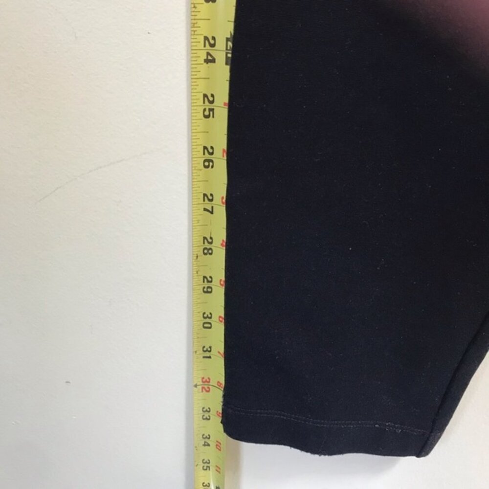 Eileen Fisher Zip Ankle Ponte PullOn Stretch Pants Minimalist Black Waist M PM - Picture 13 of 14
